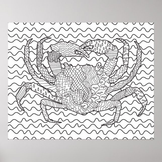 Seekrabbe Doodle 2 Poster (Vorne)