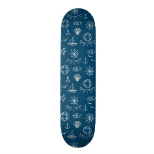 Seekreide, die Muster 2 zeichnet Skateboard
