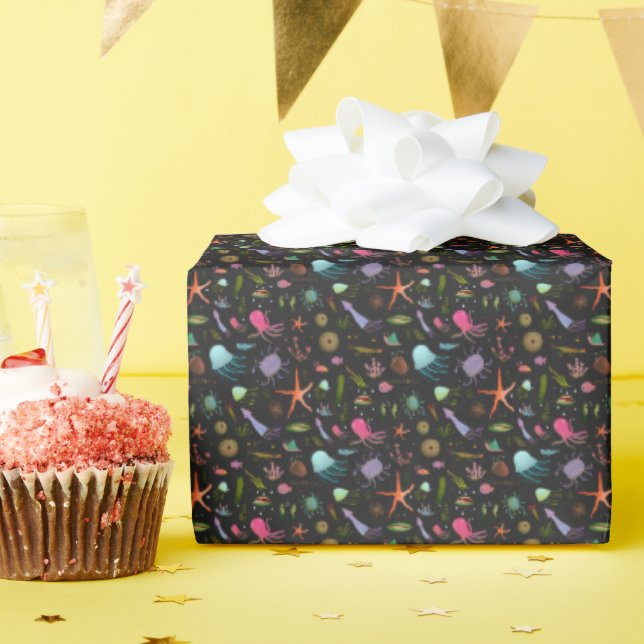 Seekritter-Muster Geschenkpapier (Geburtstagsparty)