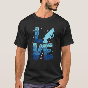 Seekuh Liebe Sea Cow Manatees Meeressäuger T-Shirt