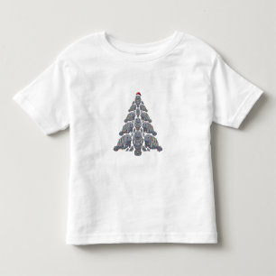 Seekuh-Weihnachtsbaum-Santa-Hut-Weihnachtsbeleucht Kleinkind T-shirt