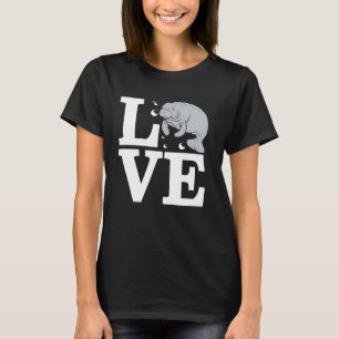 Seekuhliebhaber Florida-Seekuh Meeresleben Design T-Shirt