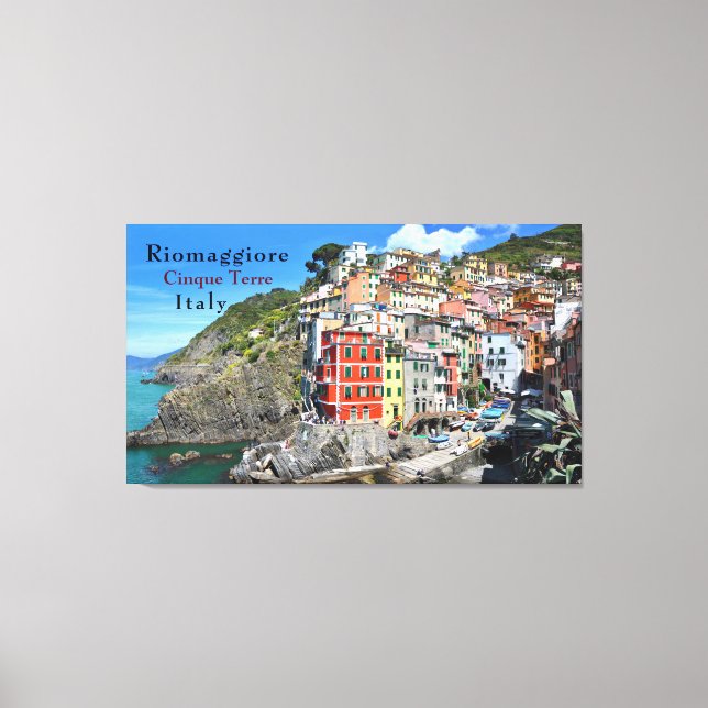 Seeküste Cinque Terre Riomaggiore Italien Leinwanddruck (Vorderseite)