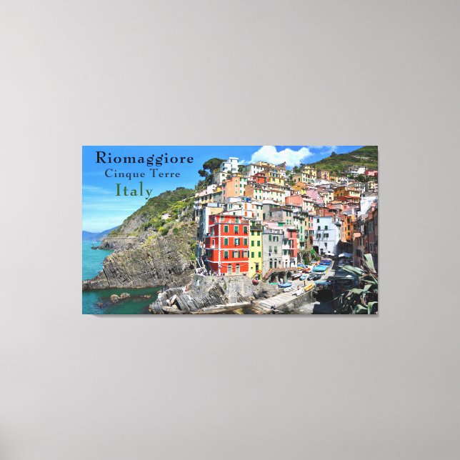 Seeküste Cinque Terre Riomaggiore Italien Leinwanddruck (Vorderseite)