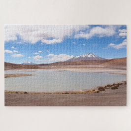 Seelandschaft mit Vulkan auf dem Altiplano Puzzle