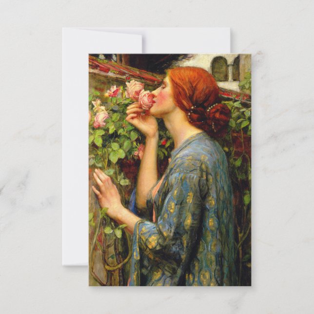 Seele der Rose John William Waterhouse Dankeskarte (Vorderseite)