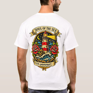 Seele des Meeres Old School Segler Tattoo T-Shirt