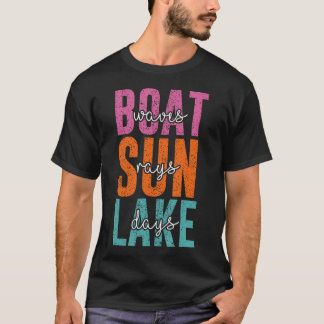 Seele des Sees Frauen Boot Wellen Sonnenstrahlen S T-Shirt