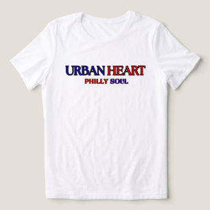 SEELE VON PHILLY URBAN HEART Blau Rot Damen Tri-Blend Shirt