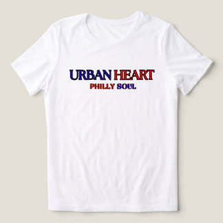 SEELE VON PHILLY URBAN HEART Blau Rot Damen Tri-Blend Shirt