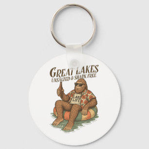 Seeleben Bigfoot Trinkt Große Seen Ungesalzen Sh Schlüsselanhänger