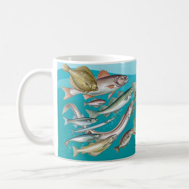 Seeleben, Ozean-Ansicht-Fisch-Tasse, Tasse (Links)