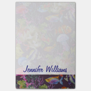 Seeleben-Schmutz-Muster   addieren Ihren Namen Post-it Klebezettel