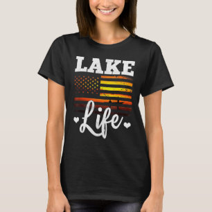 Seeleben USA Amerikanisches Flaggenthema Outdoor U T-Shirt