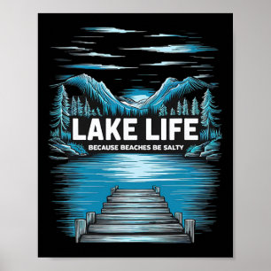 Seeleben Zitat Abenteuer Natur Berge Wandern Poster