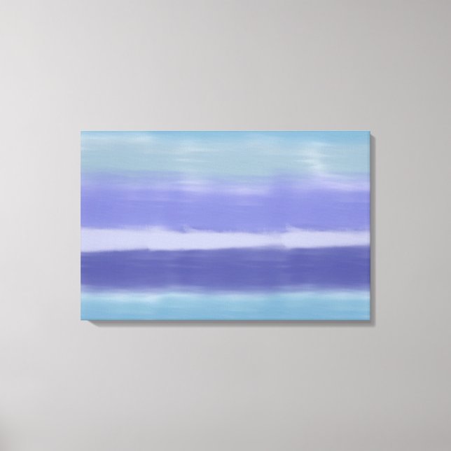 Seelenblauer Lila Abstrakt Leinwanddruck (Vorderseite)