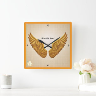 "Seelenfahrt" Quadratische Wanduhr