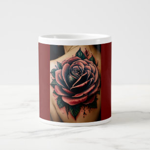 Seelenfahrt: Tattoo Style Rose Compass Tasse" Jumbo-Tasse