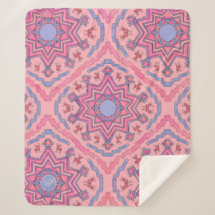 Seelenkreis – Leuchtende Mandala Fleecedecke  Sherpadecke