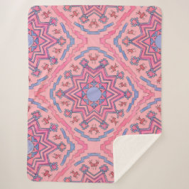Seelenkreis – Leuchtende Mandala Fleecedecke Sherpadecke