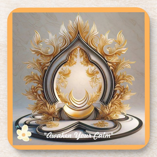 "Seelenruhige Tiefen" Getränkeuntersetzer (Vorderseite)