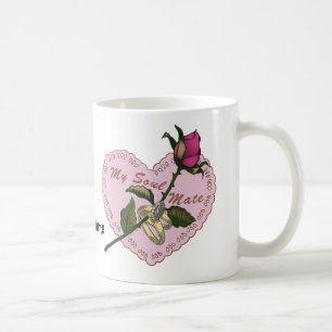 Seelenverwandte Hochzeits-Rosen-Tassen Kaffeetasse