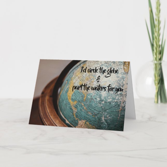 Seelenverwandte, ich würde den Globus umkreisen... Karte (Vorderseite)