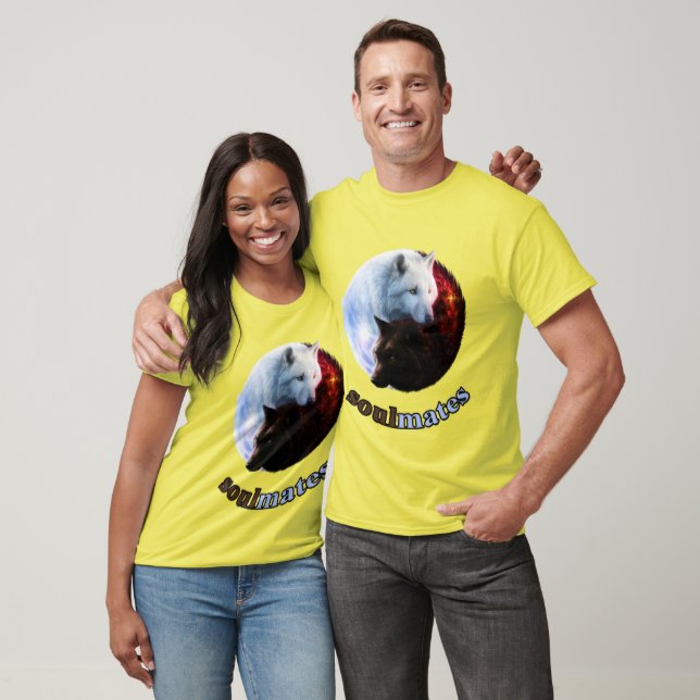 Seelenverwandte Wolf Design T-Shirt (Unisex)