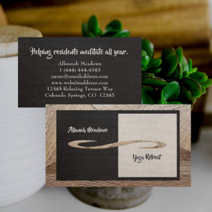 Seelenvolle Bamboo Yoga Instructor Business Card Visitenkarte