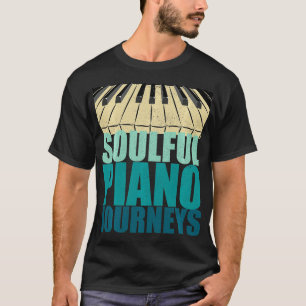 Seelenvolle Klavierreisen Klaviertasten in Vintage T-Shirt