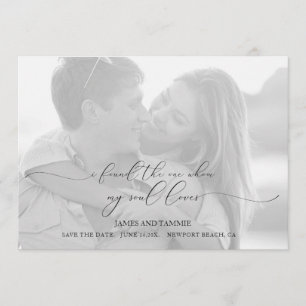 Seelenvolle Liebe Save the Date Karte