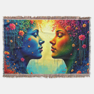 Seelenvolle Regenbogen-Verbindungsdesign Decke