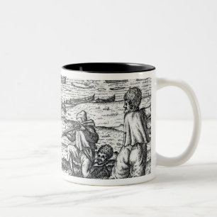 Seeleute angegriffen von den Eisbären Zweifarbige Tasse