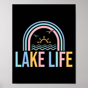 Seeleute Fischer Retro Groovy Angeln See Liebe Poster