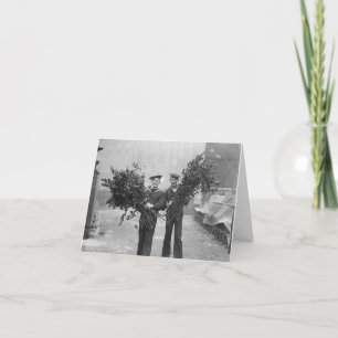 Seeleute mit Mistletoe Feiertagskarte