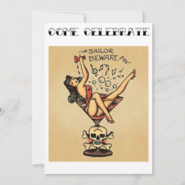 Seeleute passen auf! Junggeselinnen-Abschied Einladung