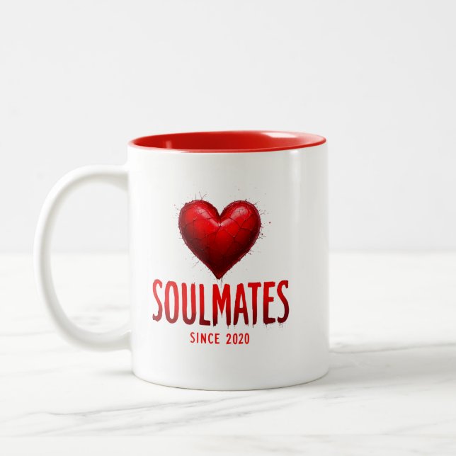 Seeleute seit 2020 Romantik Zweifarbige Tasse (Links)