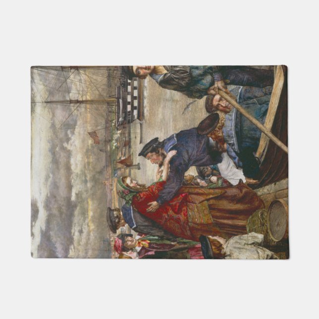 Seeleute und Ehefrauen (von John Lee) Fußmatte (Vorderseite)