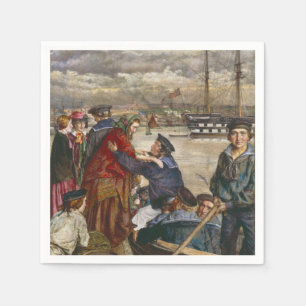 Seeleute und Ehefrauen (von John Lee) Serviette
