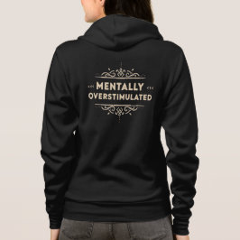 Seelisch Überreizte Vintage-Typografie Hoodie