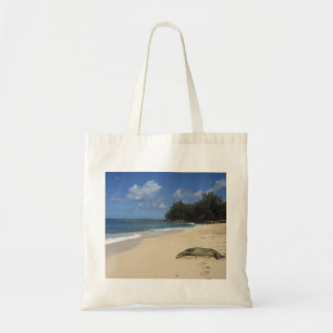 Seelöwe, der auf hawaiischer Strand-Tasche ein Tragetasche