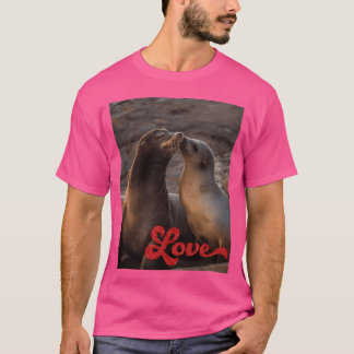 Seelöwe liebt Jungen T-Shirt