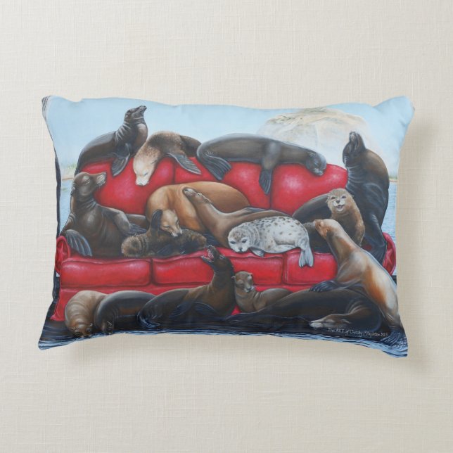 Seelöwe-Ruhe durch TACS Akzentkissen Zierkissen (Rückseite)