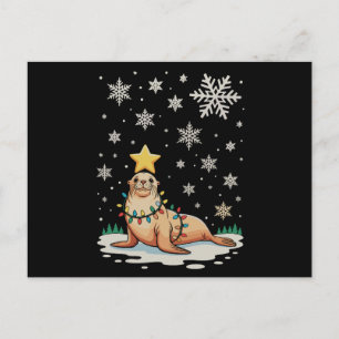 Seelöwe Tiere Weihnachten Xmas Baum Feiertag