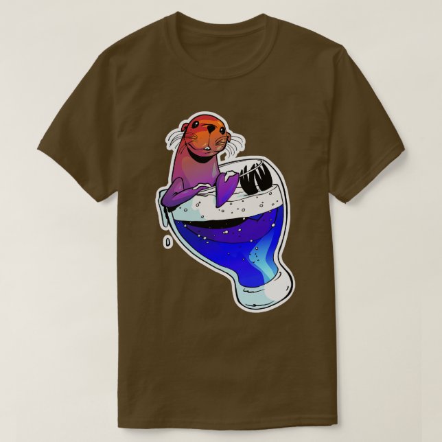 Seelöwe und Bier T-Shirt (Design vorne)