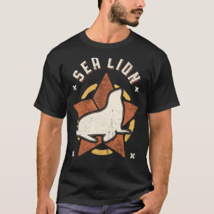 Seelöwe Vintage Retro Klassisches Tier T-Shirt