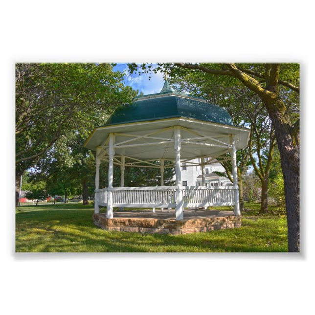 Seelye House Gazebo, Abilene, Kansas Fotodruck (Vorne)
