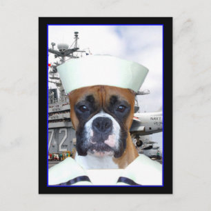 Seemann Boxer Dog Postcard Postkarte