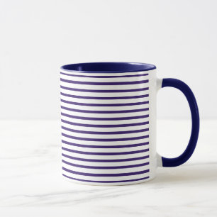 Seemann-Streifen - Marine-Blau und Weiß Tasse
