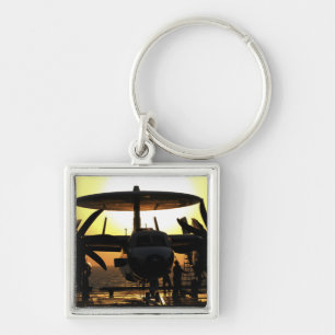 Seemannarbeit über ein E-2C Hawkeye Flugzeug Schlüsselanhänger